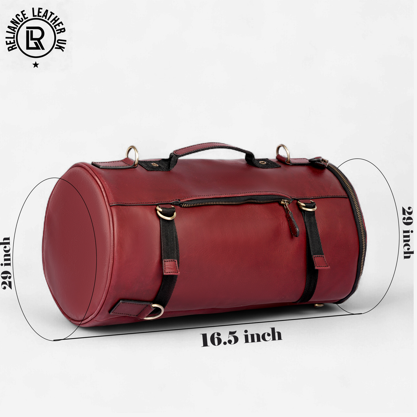 Personalized Brown Leather Roll-Top Backpack — Unisex Travel & Laptop Bag