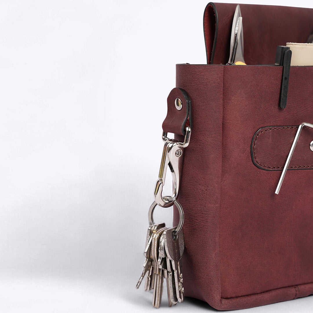 Garden Florist Leather Tool Belt – Handmade, Unisex, Brown Crazy Horse