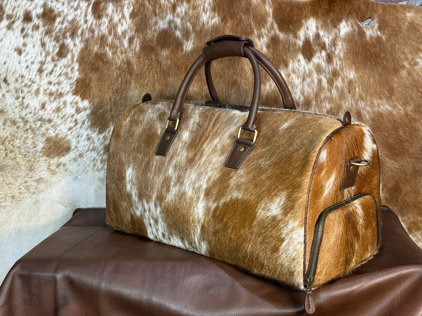 Personalized Mens Travel Bag, Full Grain Leather Duffel Bag, Monogrammed Duffle Bag, Weekend Luggage Bag