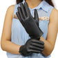 Leather Driving Gloves: Women's Elegant Winter Touchscreen Gloves