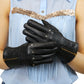 Leather Driving Gloves: Women's Elegant Winter Touchscreen Gloves