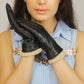 Winter Leather Gloves for Women, Premium Sheepskin Warm Gloves for Cold Weather, Fleece Lining Touch Screen Glove