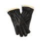 Winter Leather Gloves for Women, Premium Sheepskin Warm Gloves for Cold Weather, Fleece Lining Touch Screen Glove
