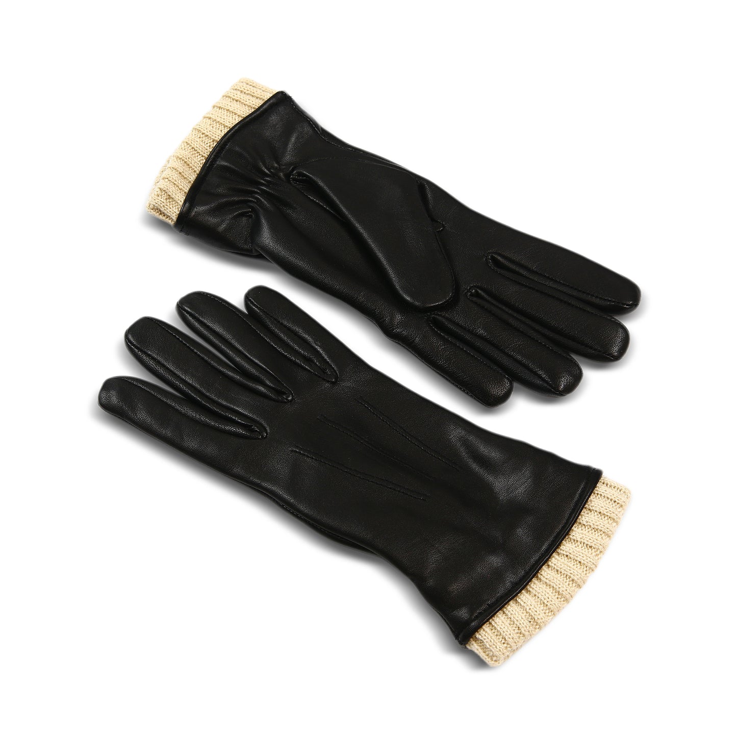 Winter Leather Gloves for Women, Premium Sheepskin Warm Gloves for Cold Weather, Fleece Lining Touch Screen Glove