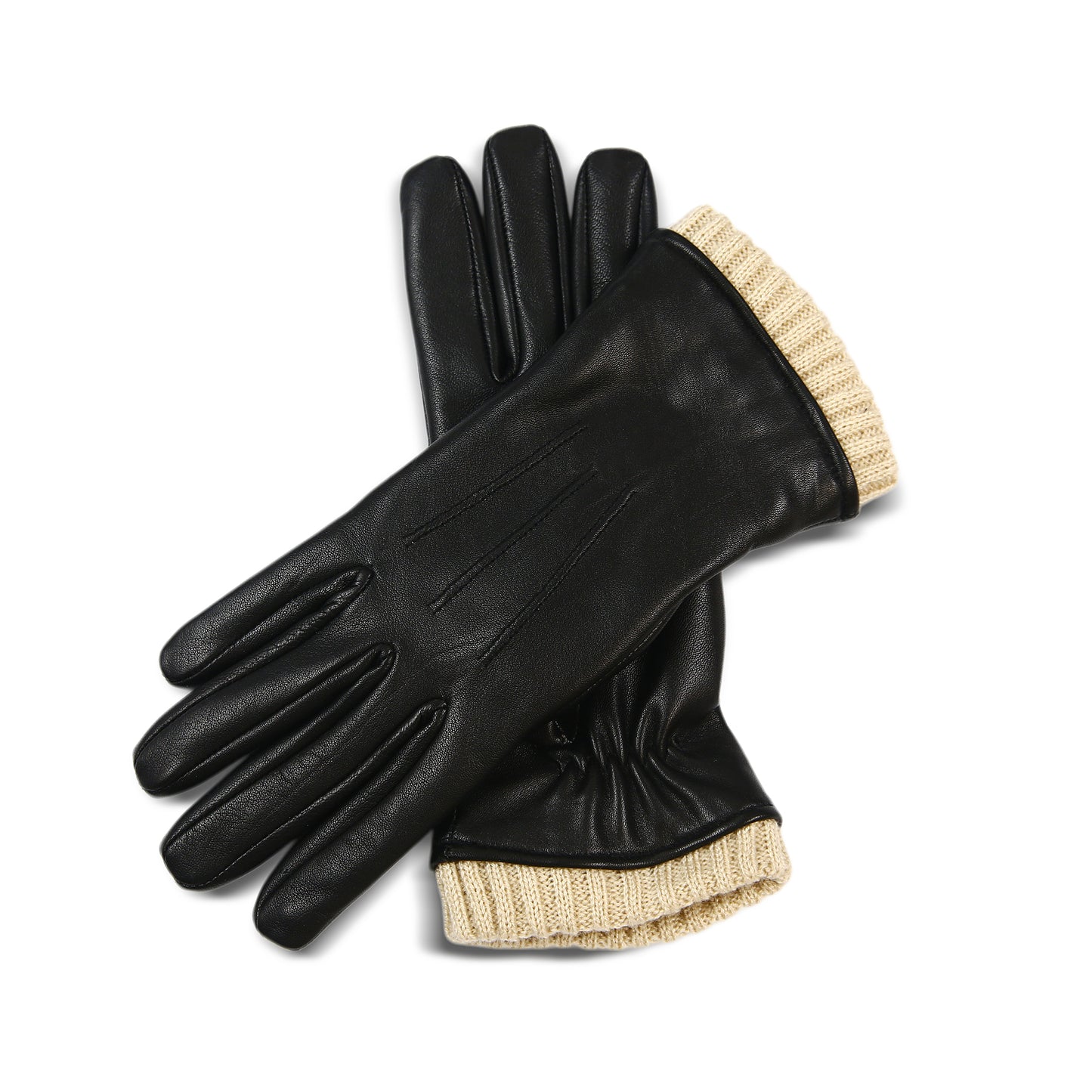 Winter Leather Gloves for Women, Premium Sheepskin Warm Gloves for Cold Weather, Fleece Lining Touch Screen Glove