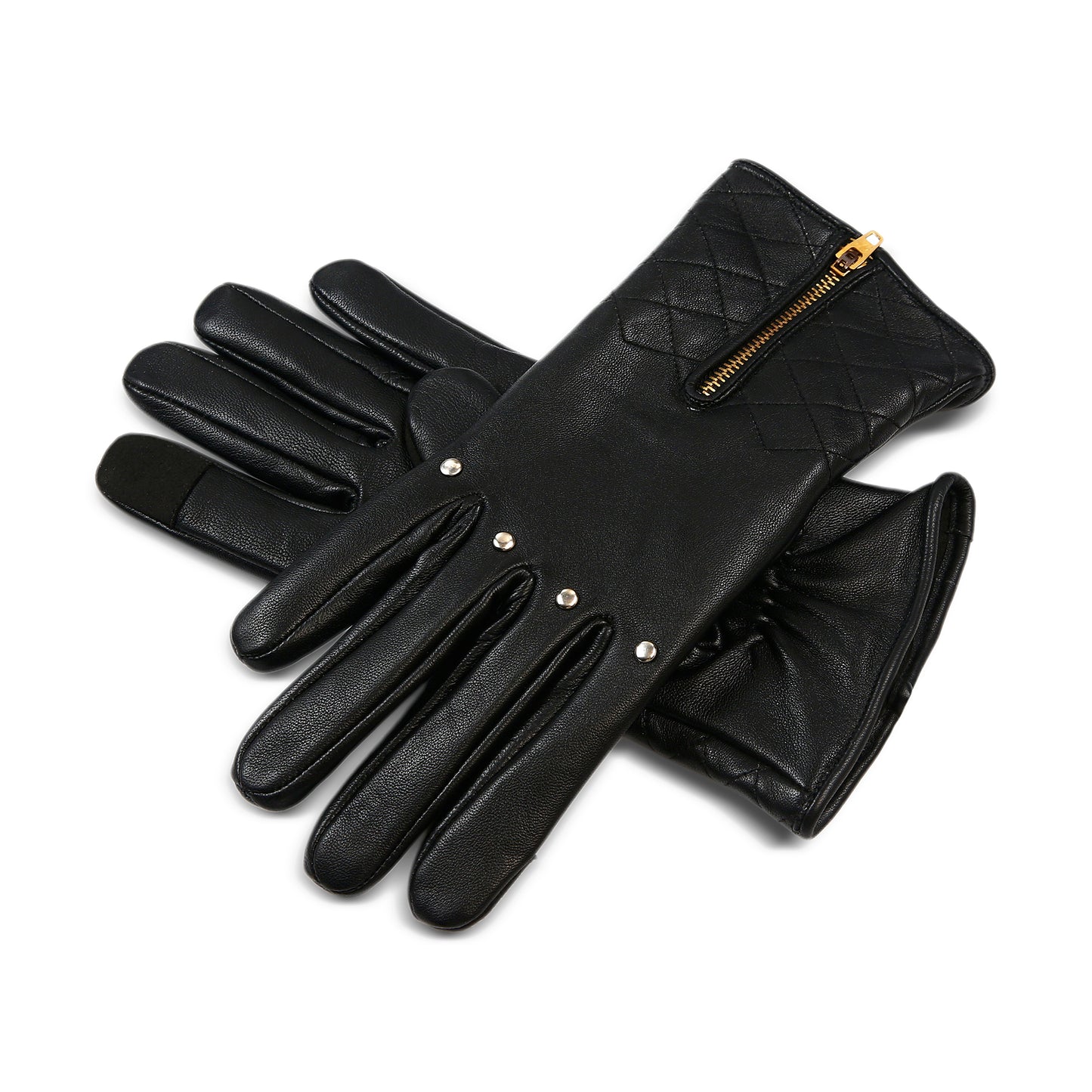 Leather Driving Gloves: Women's Elegant Winter Touchscreen Gloves