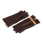 Classy women's mehroon leather gloves - fine soft and smooth nappa lamb leather - warm winter gloves, cashmere lined gloves