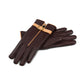 Classy women's mehroon leather gloves - fine soft and smooth nappa lamb leather - warm winter gloves, cashmere lined gloves