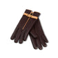 Classy women's mehroon leather gloves - fine soft and smooth nappa lamb leather - warm winter gloves, cashmere lined gloves