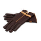 Classy women's mehroon leather gloves - fine soft and smooth nappa lamb leather - warm winter gloves, cashmere lined gloves