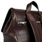 Personalized Brown Leather Roll-Top Backpack — Travel & Laptop Bag