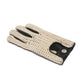 Men`s Real Leather Driving Gloves Retro Style Full Finger Crochet Back Chauffeur