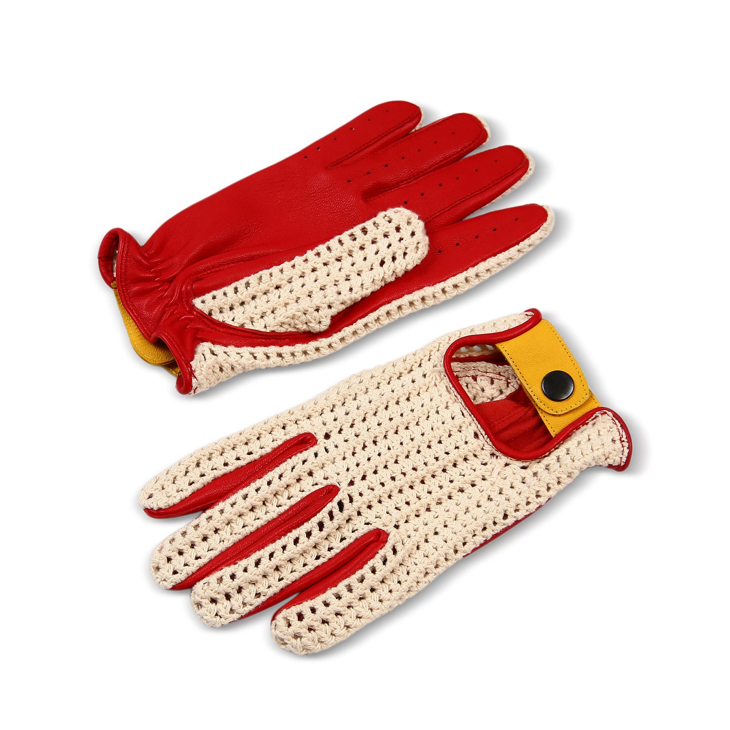 Nappa Leather Driving Gloves: Crochet Detail, Bike Rides