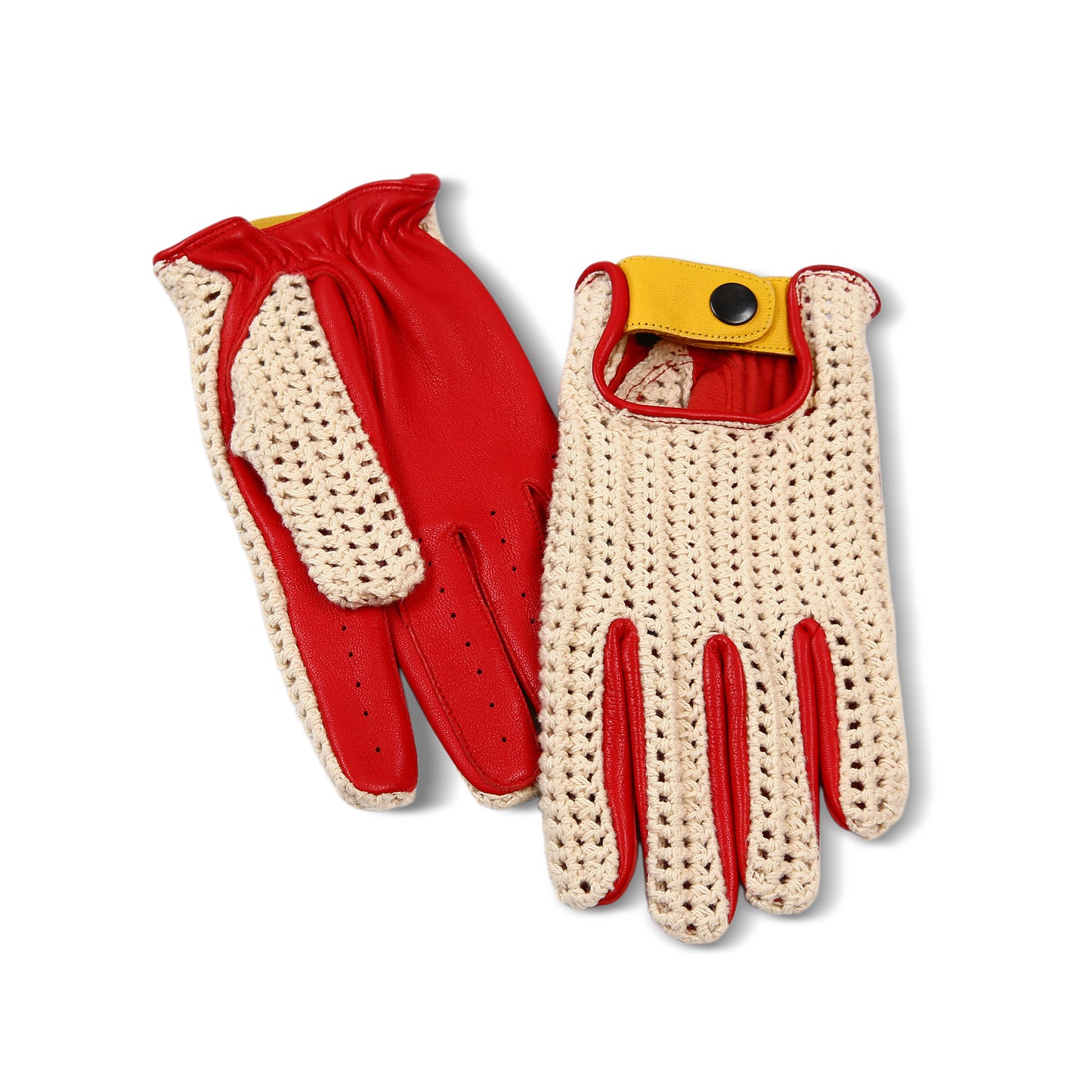 Nappa Leather Driving Gloves: Crochet Detail, Bike Rides