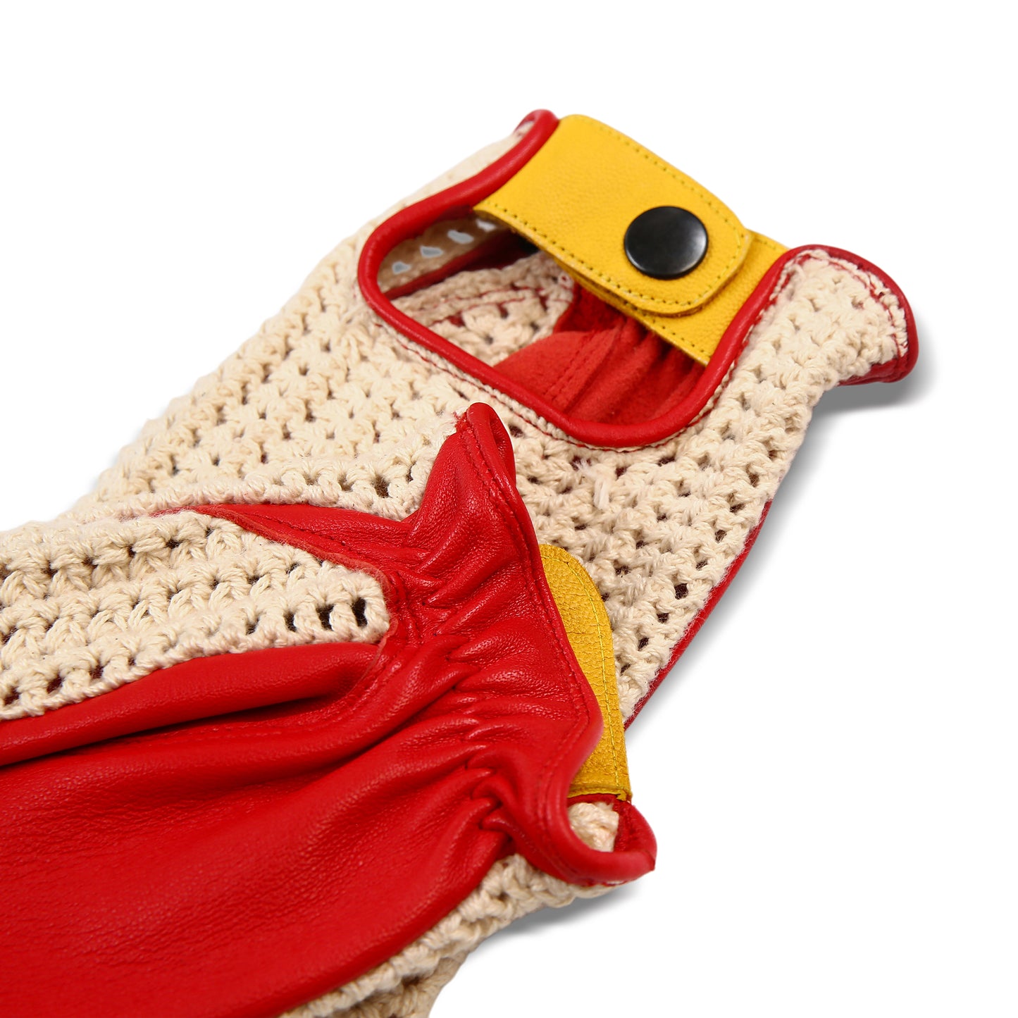 Nappa Leather Driving Gloves: Crochet Detail, Bike Rides