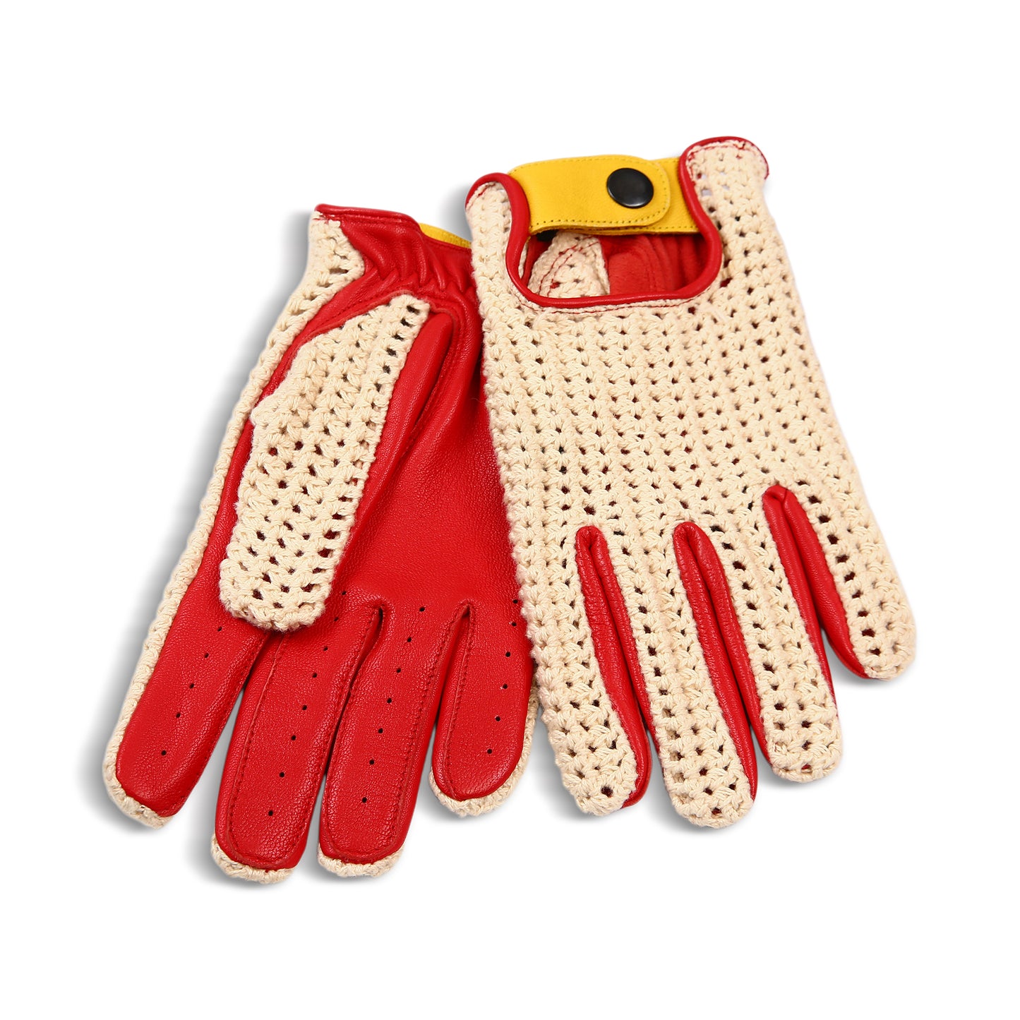 Nappa Leather Driving Gloves: Crochet Detail, Bike Rides