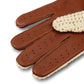 Men`s Real Leather Driving Gloves Retro Style Full Finger Crochet Back Chauffeur
