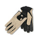Men`s Real Leather Driving Gloves Retro Style Full Finger Crochet Back Chauffeur