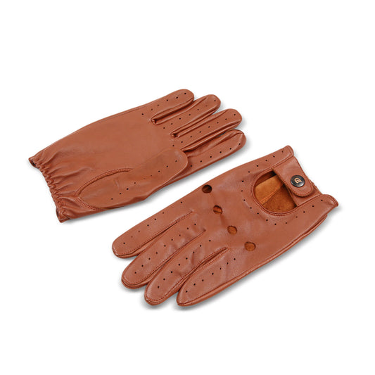 Meetoget Men's Leather Driving Gloves Unlined Goatskin Auto Driving Gloves With Touchscreen Gloves