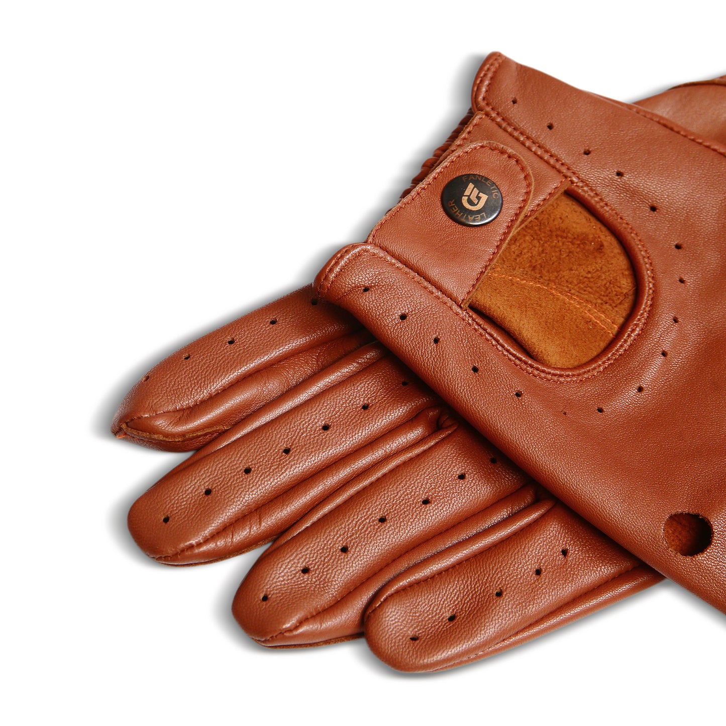 Meetoget Men's Leather Driving Gloves Unlined Goatskin Auto Driving Gloves With Touchscreen Gloves