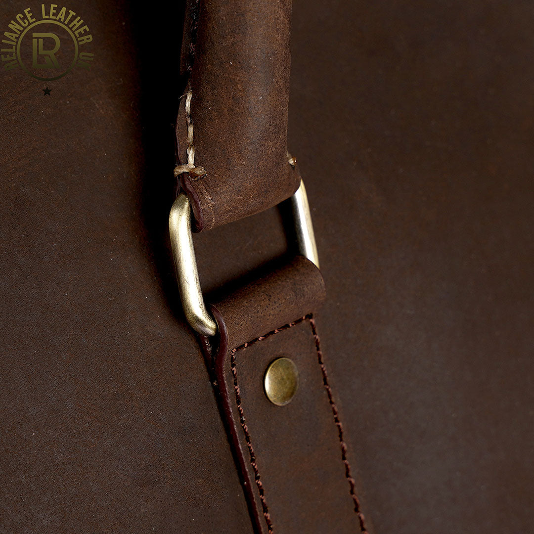 Genuine Cowhide Leather Gym ,Travel Duffle , Large Tote with Shoulder Strap