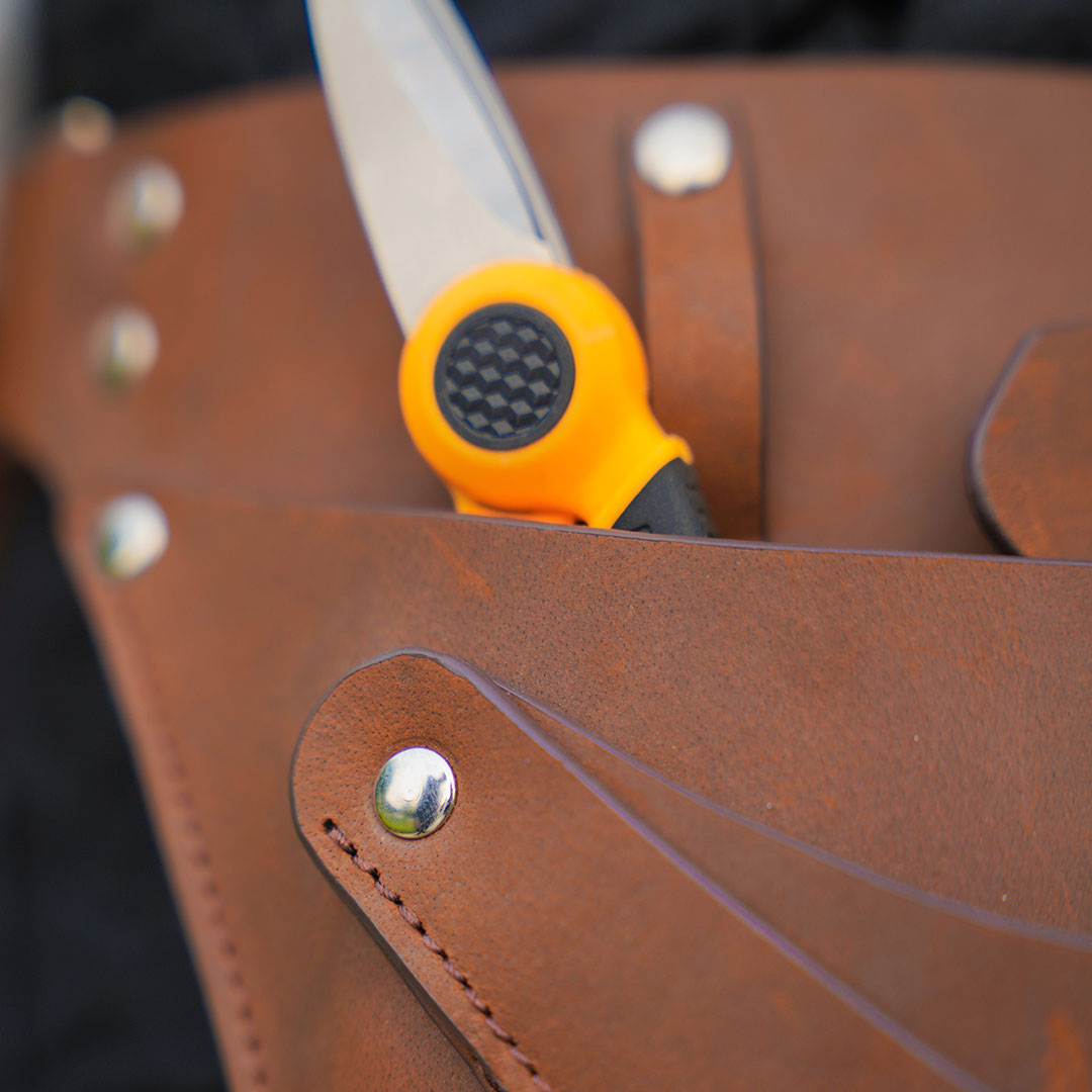Leather Florist Tool Belt: Heavy Duty Garden & Landscaping Bag