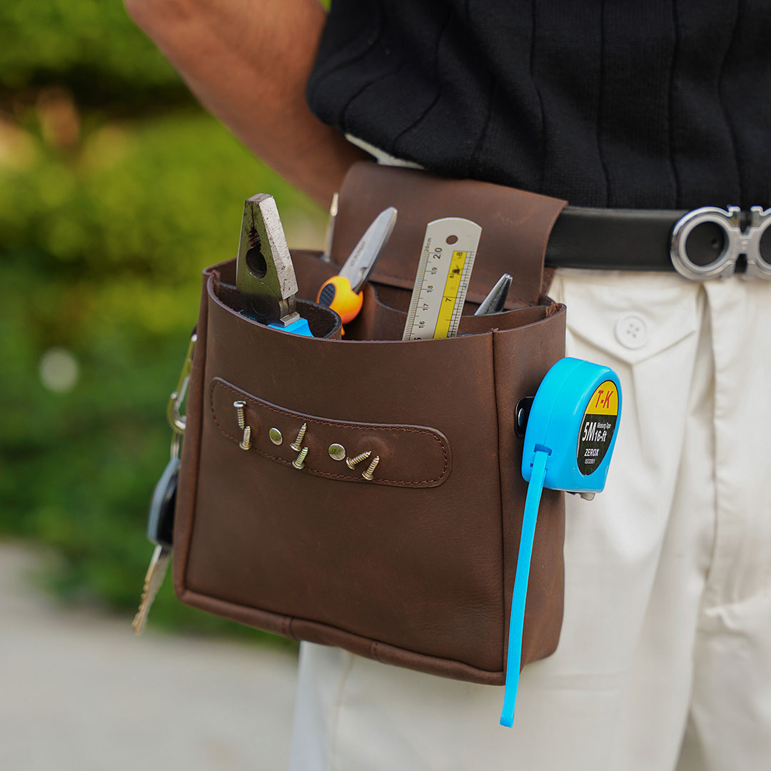 Leather Florist Tool Belt: Heavy Duty Garden & Landscaping Bag