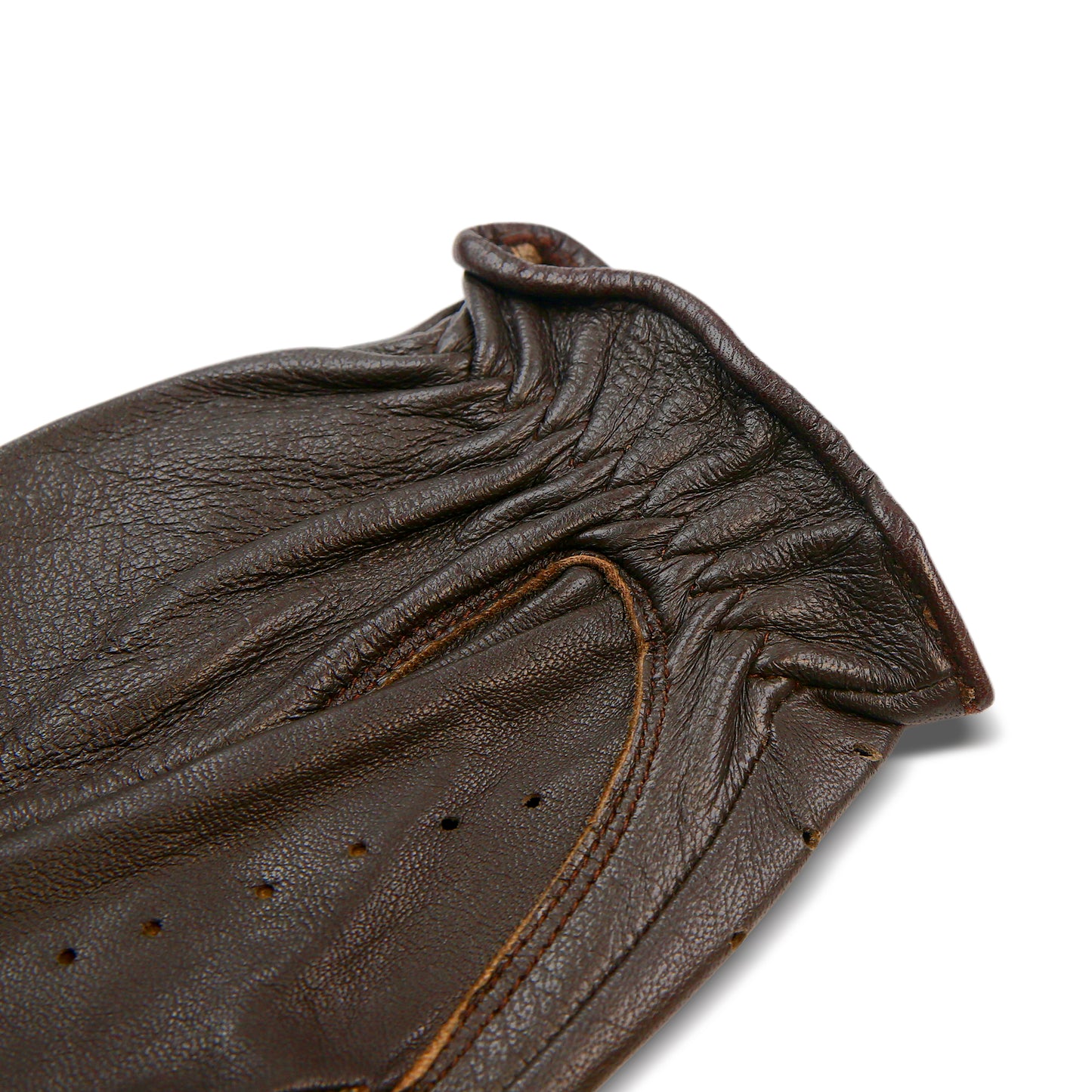 Chauffeur Driving Gloves Mesh Fingerless Cowhide Leather Palm Cotton Crochet Back Wheelchair Gloves