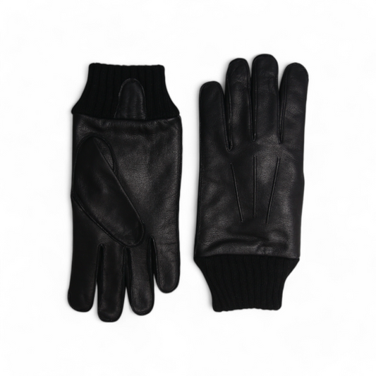 Sheepskin Leather Gloves for Men, Winter Warm Touchscreen Gloves with Cashmere Lining, Driving Motorcycle Gloves