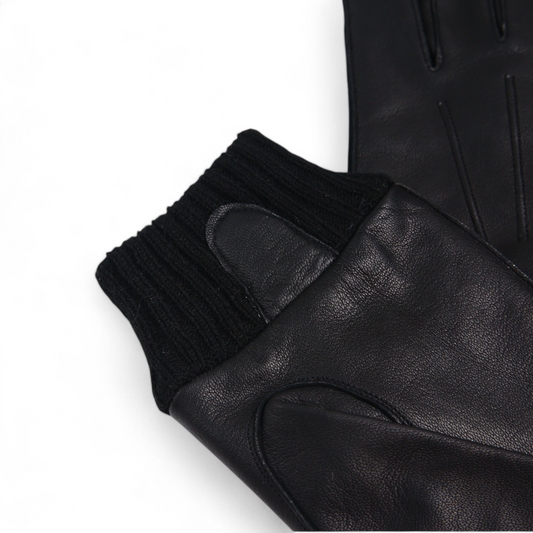 Sheepskin Leather Gloves for Men, Winter Warm Touchscreen Gloves with Cashmere Lining, Driving Motorcycle Gloves