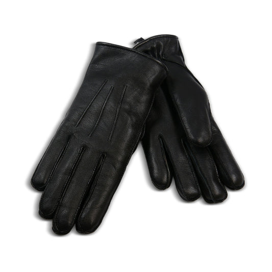 Sheepskin Leather Gloves for Men, Winter Warm Touchscreen Gloves with Cashmere Lining, Driving Motorcycle Gloves
