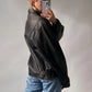 Ladies Classic black Leather Bomber jacket