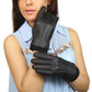 Winter Leather Gloves for Women, Premium Sheepskin Warm Gloves for Cold Weather, Fleece Lining Touch Screen Glove